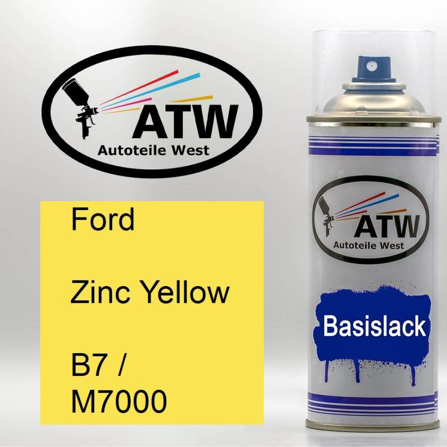 Ford, Zinc Yellow, B7 / M7000: 400ml Sprühdose, von ATW Autoteile West.